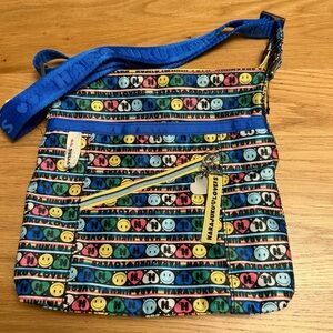 Harajuku Lovers Smiley Face Crossbody Bag Multicolor Y2K Shoulder Purse